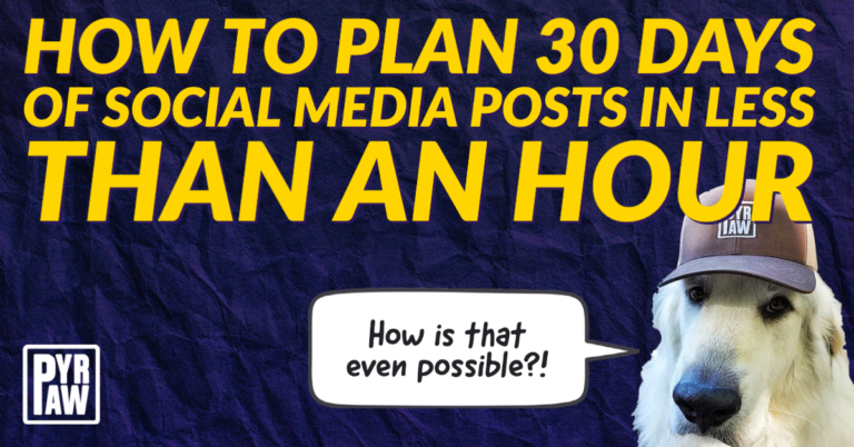 how to plan 30 days of social media in less than an hour graphic