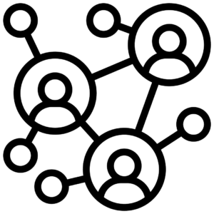icon representing social media community engagement