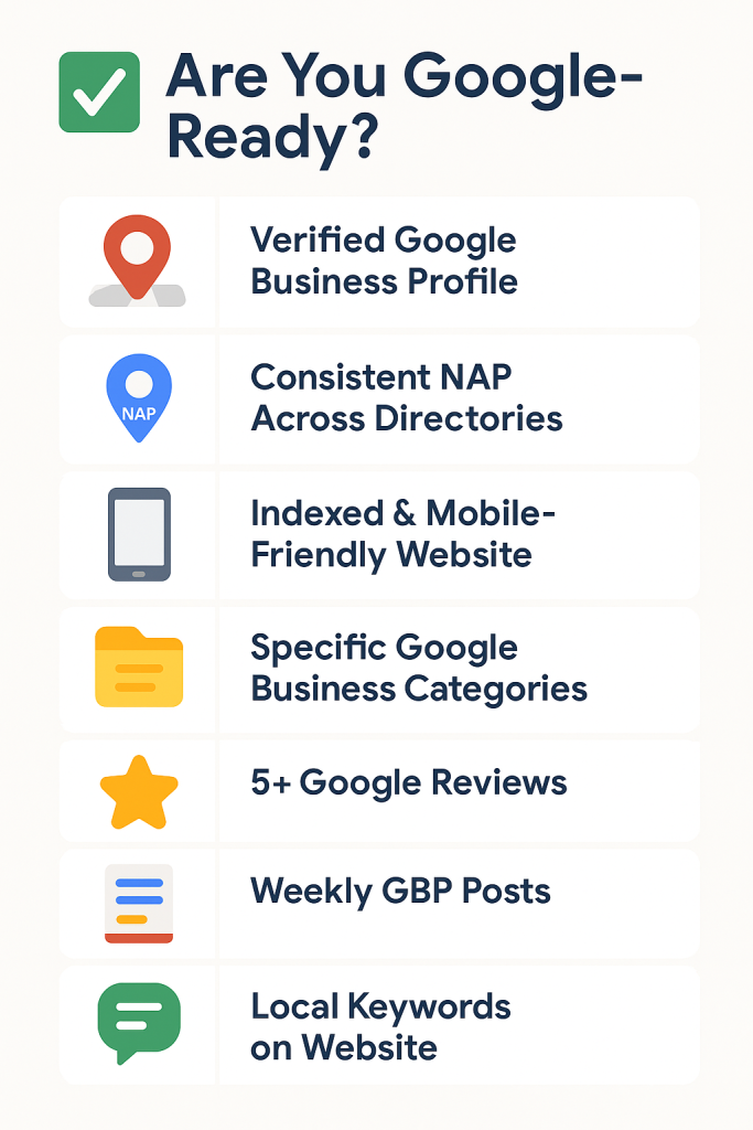 Visual local SEO checklist for Charlotte business owners
